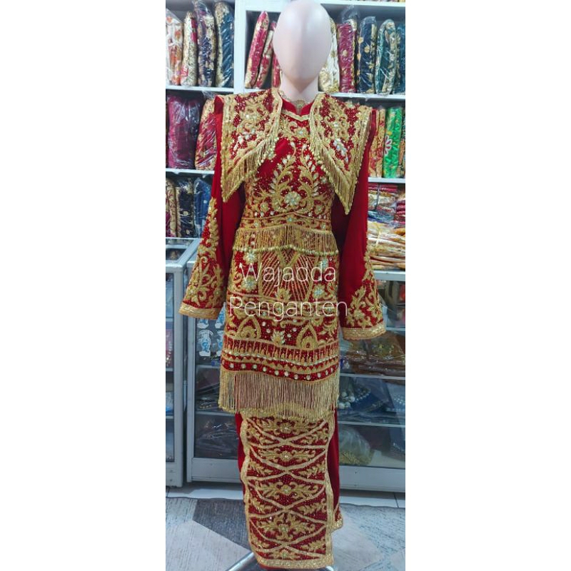 Baju pengantin merah payet jepang cewek aja minang padang