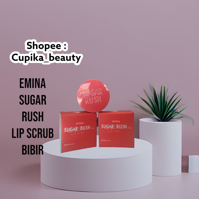 [pb.x] Emina sugar rush lip scrub -- scrub bibir pecah dan kering by emina