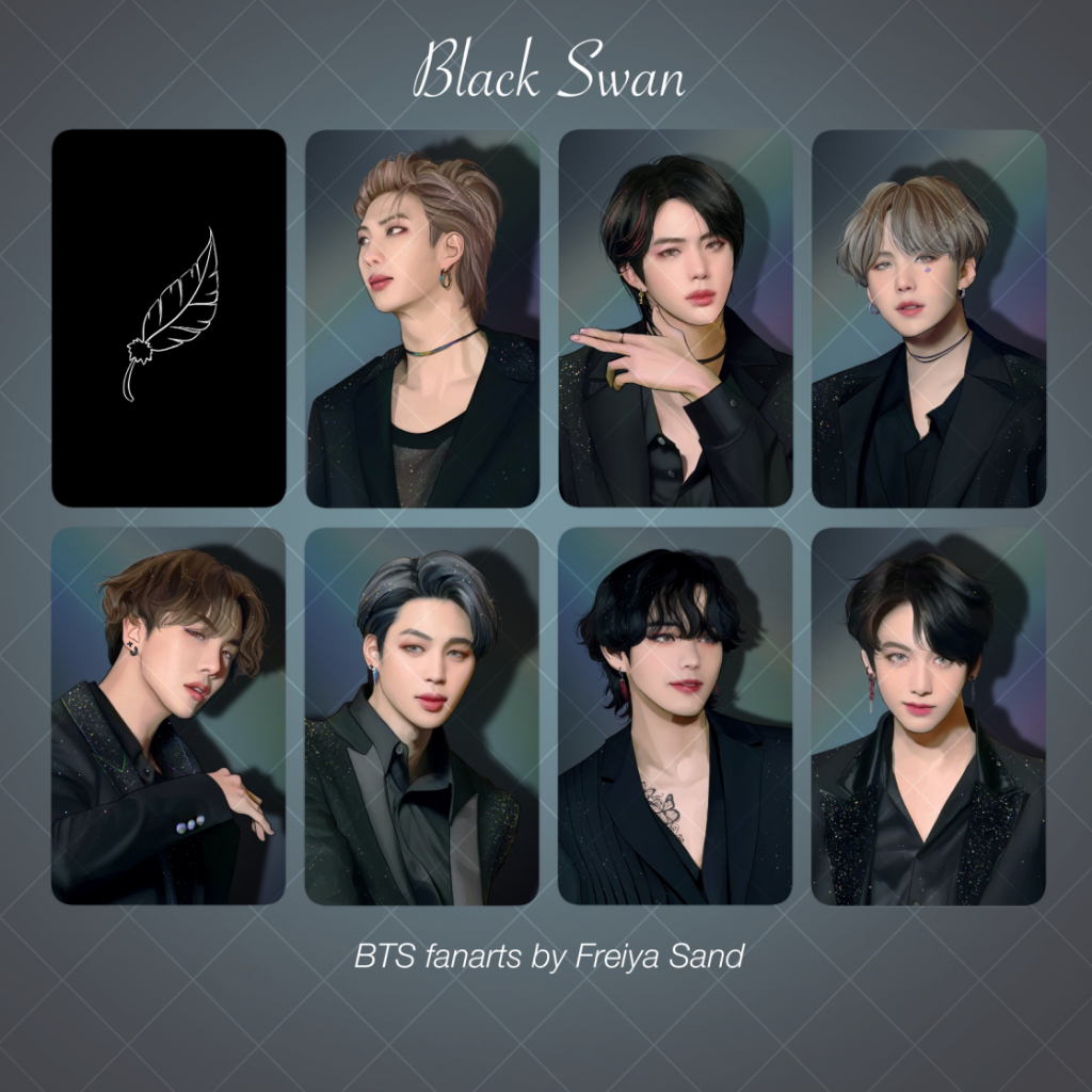 BTS Fanart Photocard - Black Swan