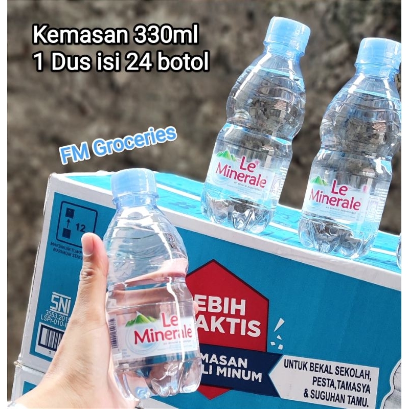 

air le minerale 330ml 1 dus isi 24 botol