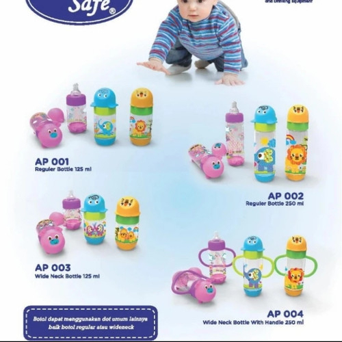 Baby Safe AP002 AP004 Feeding Bottle with Handle 250ml / BOTOL SUSU BAYI BABYSAFE