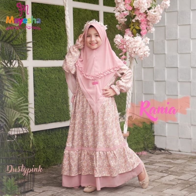 Ready ‼️ Set Gamis Anak Premium Rania Junior by Mayesa