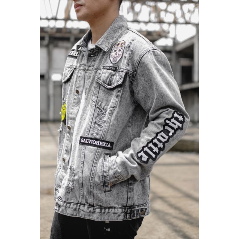 JAKET DENIM JAKET JEANS PRIA JAKET SANWASH