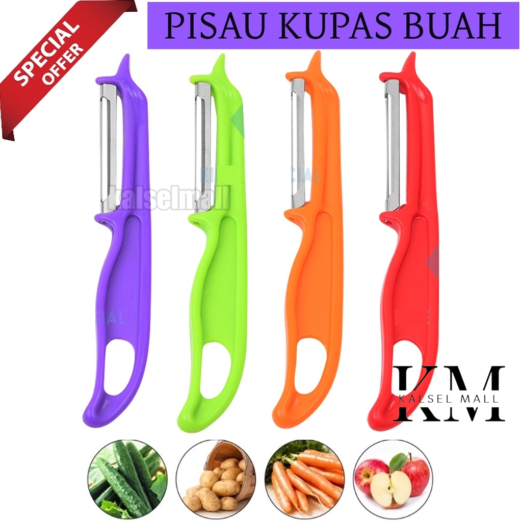 Pisau Kupas Pengupas Parutan Kulit Buah Kentang Timun Wortel Buah Buahan Kulit Buah Sayur Sayuran Serbaguna Murah Stainless AD29