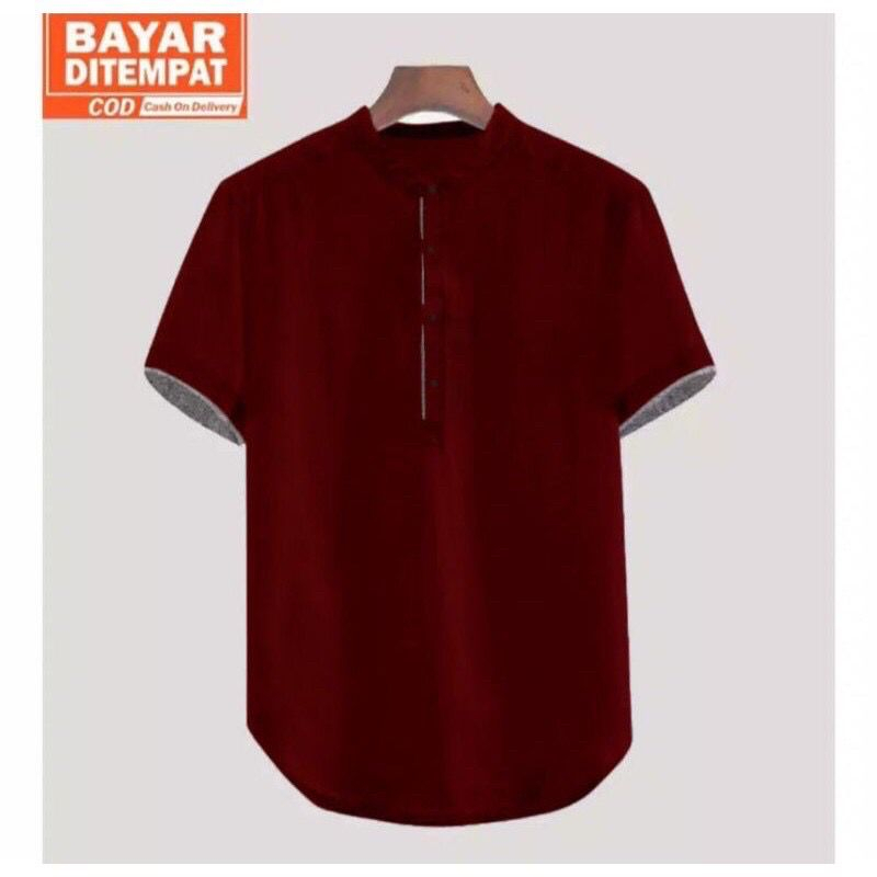 Baju Koko Kurta Hanafi Pria Dewasa Lengan Pendek