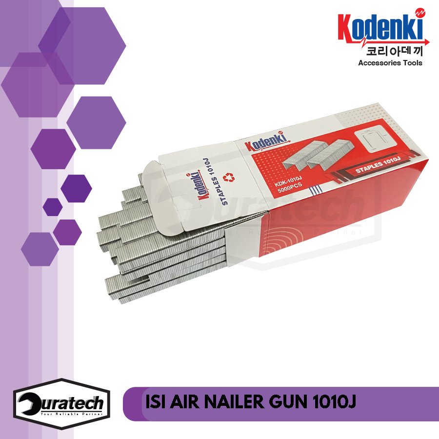 

Kodenki isi staples paku tembak 1010J air nailer gun stapler angin isi 5000pcs - Refill paku tembak angin type 1010J airnailer gun isi stapler