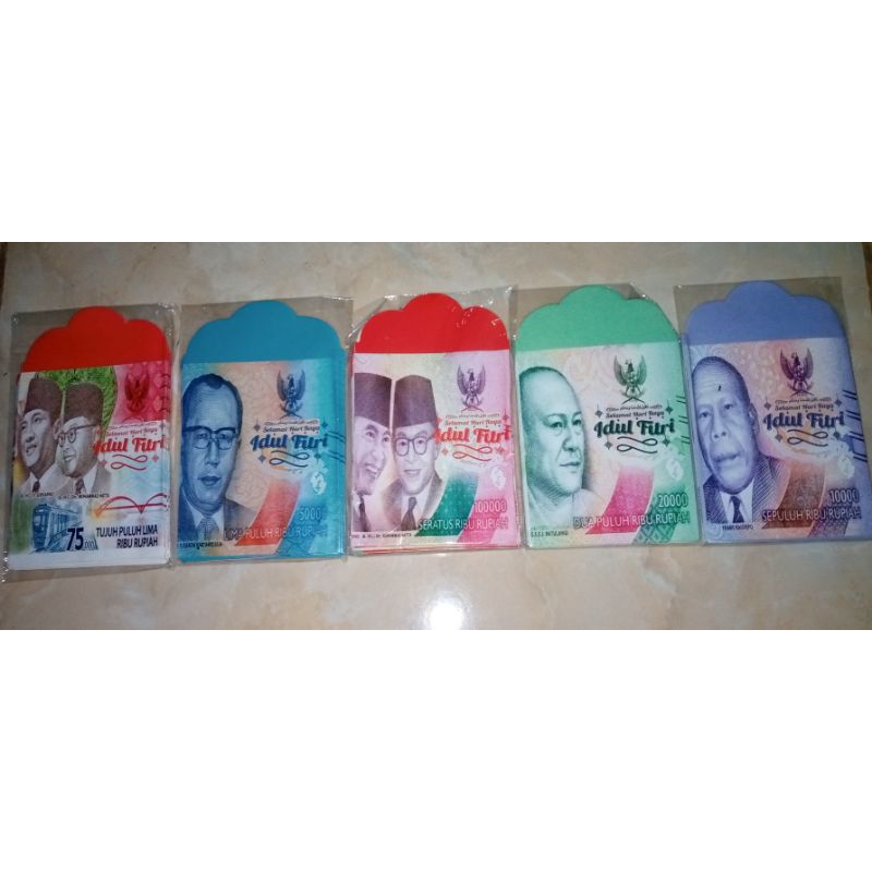 

Amplop lebaran medium motif uang baru (10amplop)