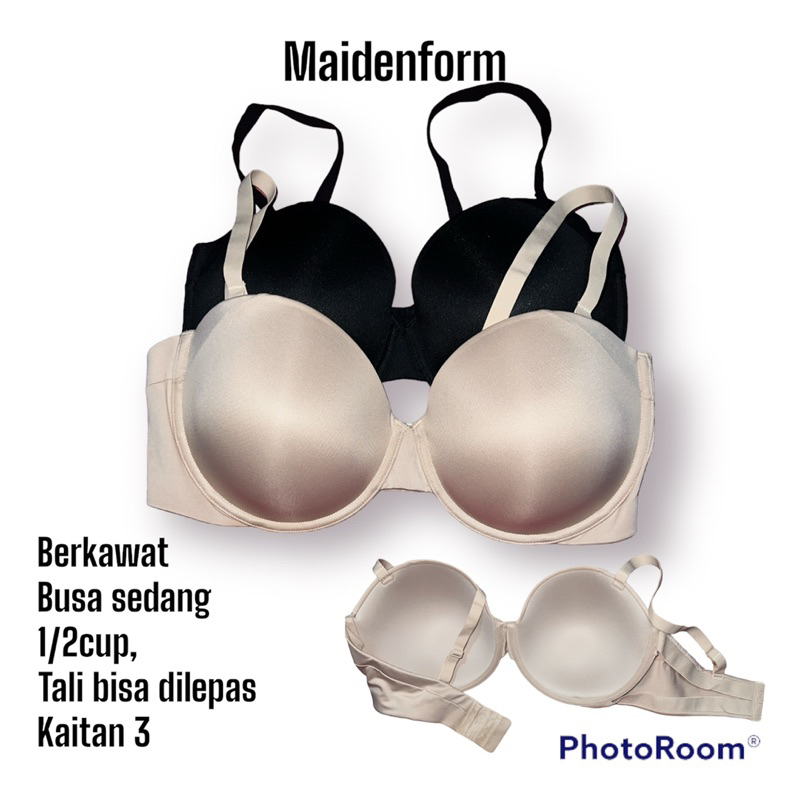 bra eksport maidenform halfcup size lengkap