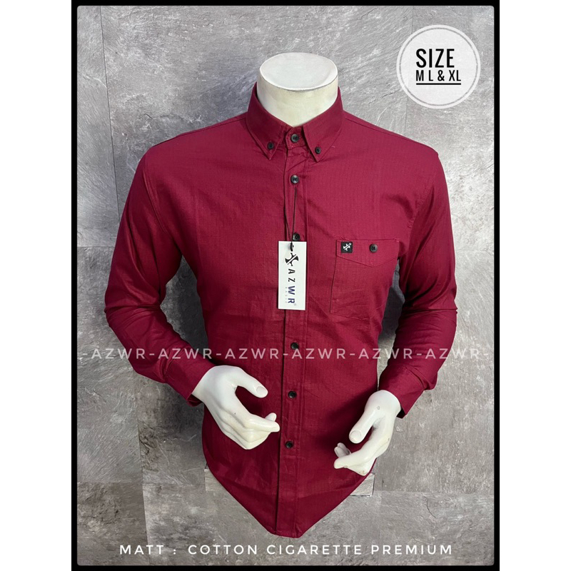 JUNI.21~KEMEJA PRIA LENGAN PANJANG AZWR CASUAL FORMAL ORIGINAL AZWR PREMIUM QUALITY