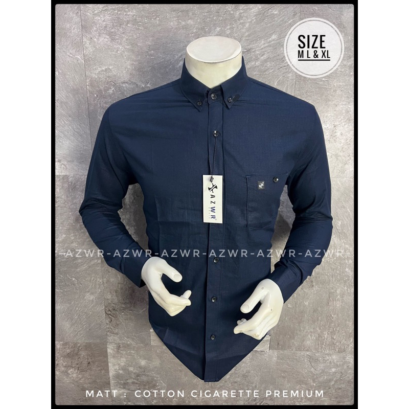 JUNI.21~KEMEJA PRIA LENGAN PANJANG AZWR CASUAL FORMAL ORIGINAL AZWR PREMIUM QUALITY