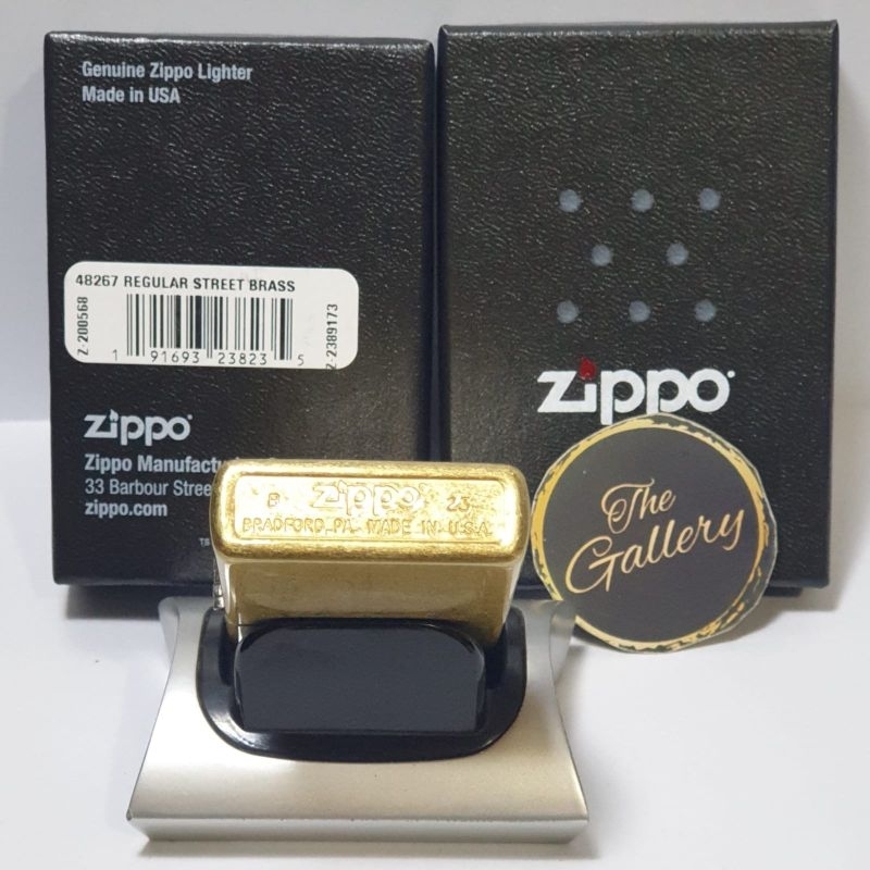 48267 Original Zippo Reguler Street Brass Asli Usa Tbk