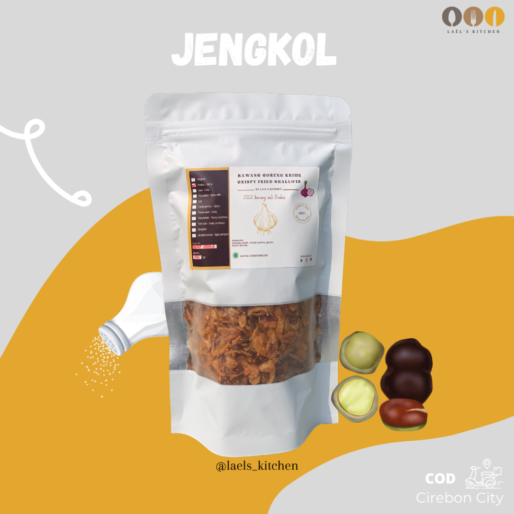 

BAWANG GORENG JENGKOL FRIED SHALLOTS KEKINIAN ASLI BREBES 70 gr