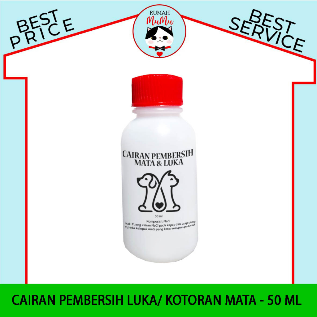 CAIRAN PEMBERSIH  MATA &amp; LUKA UNTUK HEWAN 50 ml