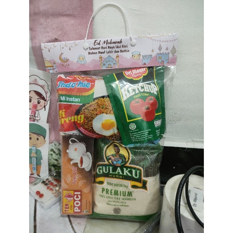 

10 Plastik Label Idul Fitri Sembako