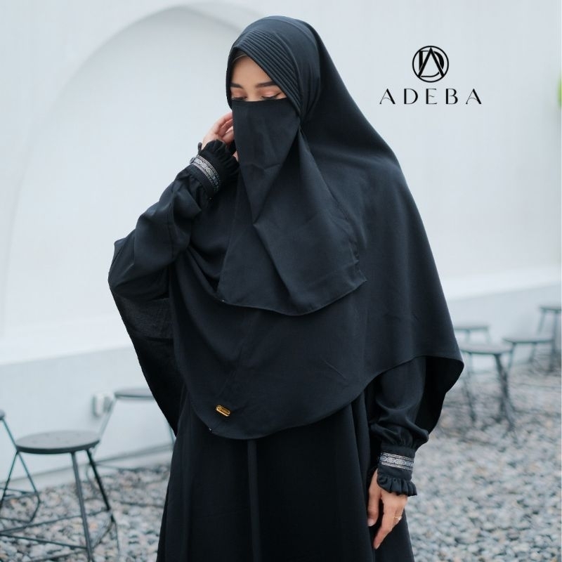 ADEBA - GAMIS CADAR JETBLACK GAMIS CADAR HITAM UNTUK UMROH