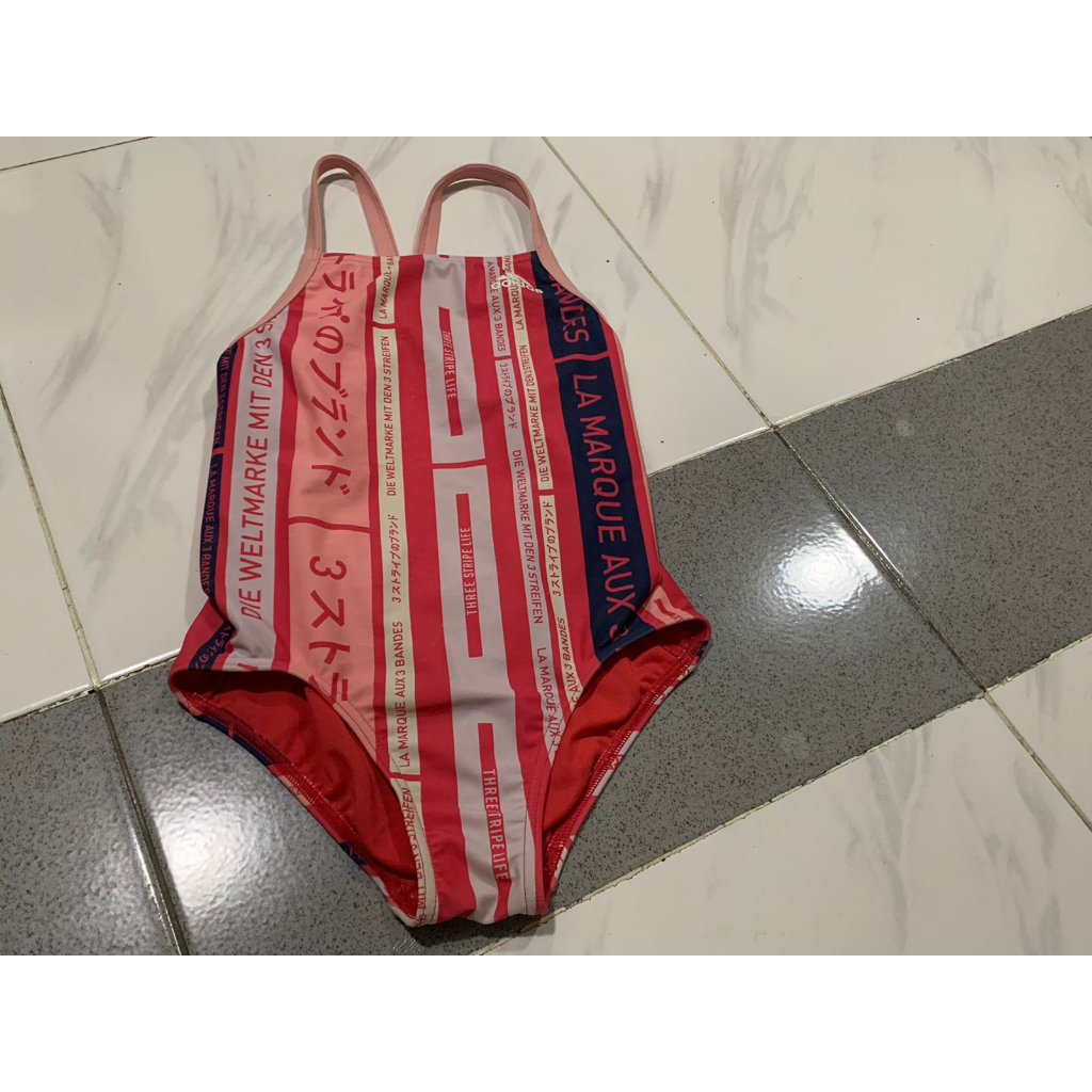 Adidas - Baju Renang Anak Perempuan - Size 128 - Peach Red