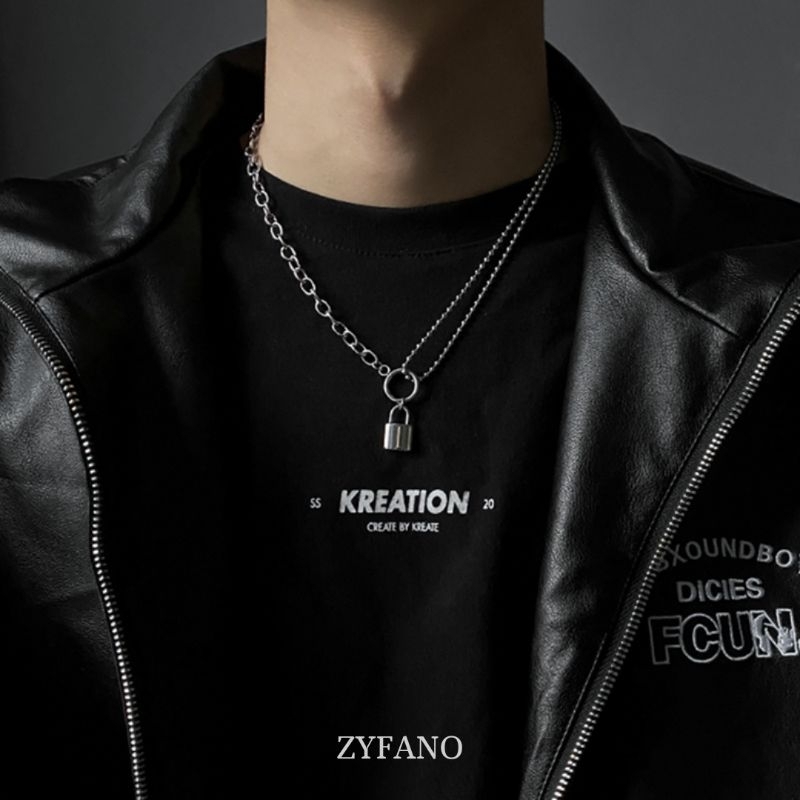 Hyclaus Necklace - Kalung Rantai Titanium Dengan Liontin Gembok Dapat Dipakai Wanita Maupun Pria Kal