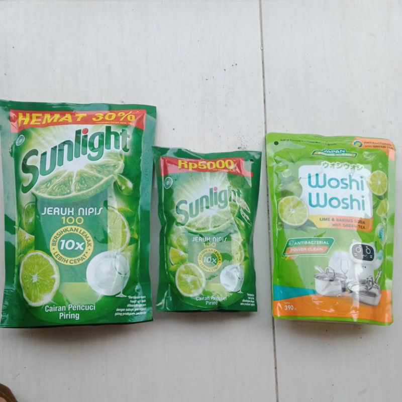 sabun cuci piring sunlight 650 ml, 210ml, sabun cuci piring woshii woshi 390 ml murah