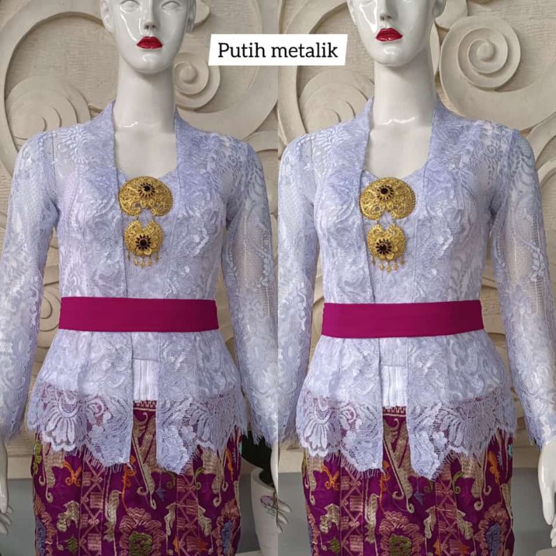 Kebaya jadi brokat metalik premium || kebaya bali