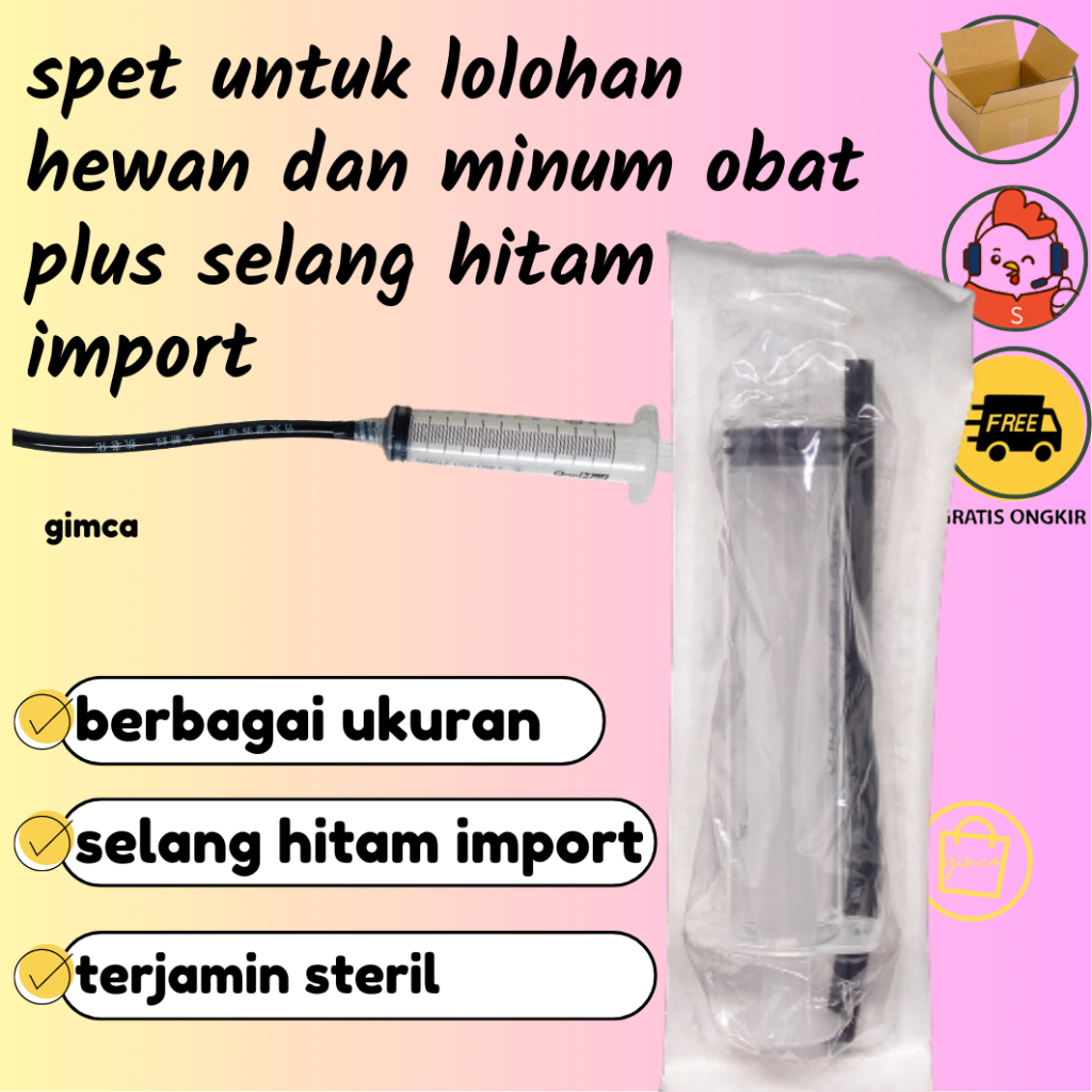 spet lolohan kucing ayam merpati plus selang hitam import gimca