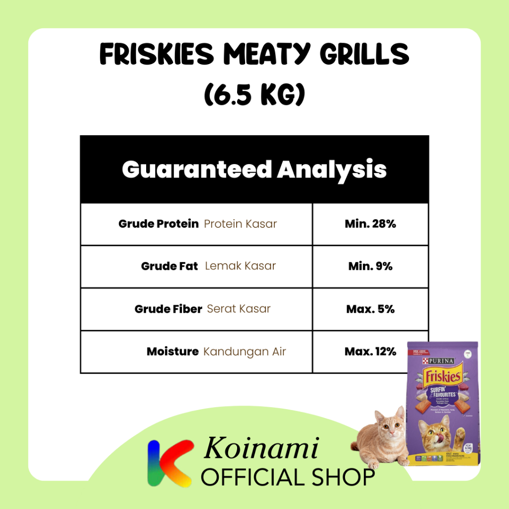 Friskies Surfin Adult Favourites 6.5 kg / Makanan Kucing Kering / Snack Kucing / Makanan Kucing Tuna