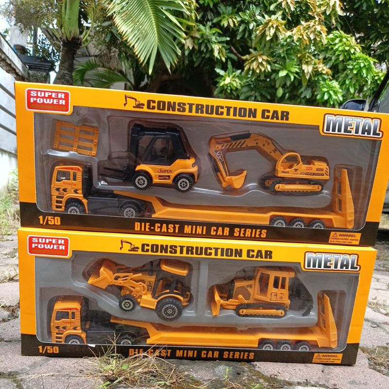 DIECAST Set Construction Alloy F12 /Mainan Miniatur Truck Excavator Forklift /Metal DIECAST Construc