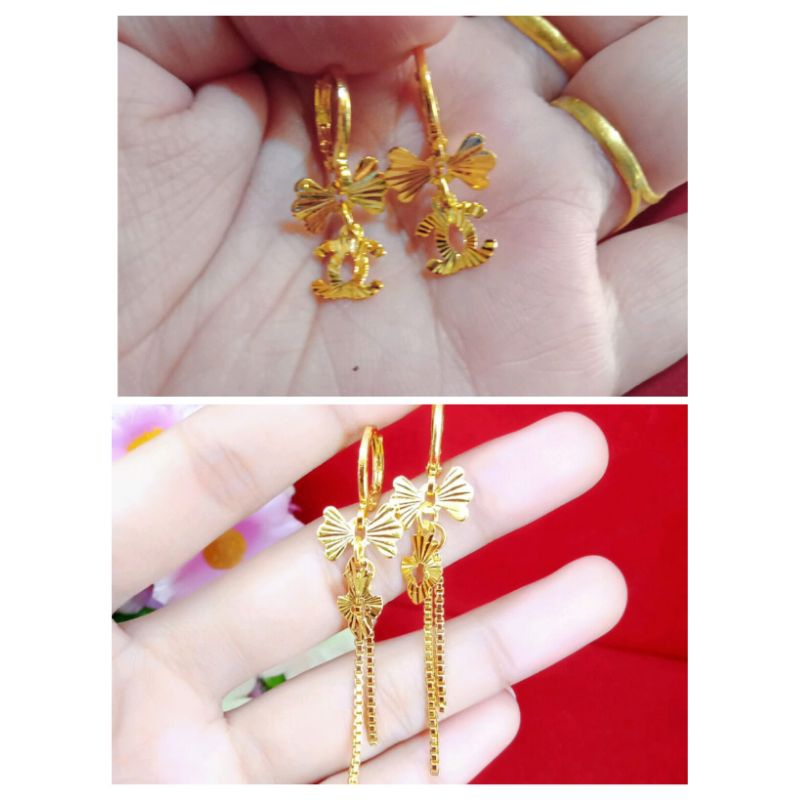 anting kupu lapis emas