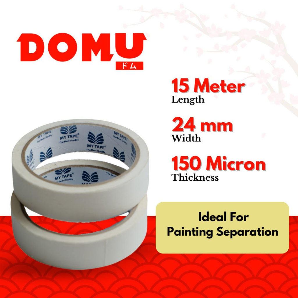 

Lakban Isolasi Kertas Masking Tape 20/15 Meter Merk My Tape | 45/24 mm