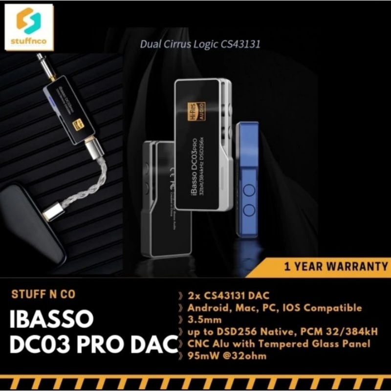 IBasso DC03 Pro USB Type C DAC Dual CS43131 Android PC