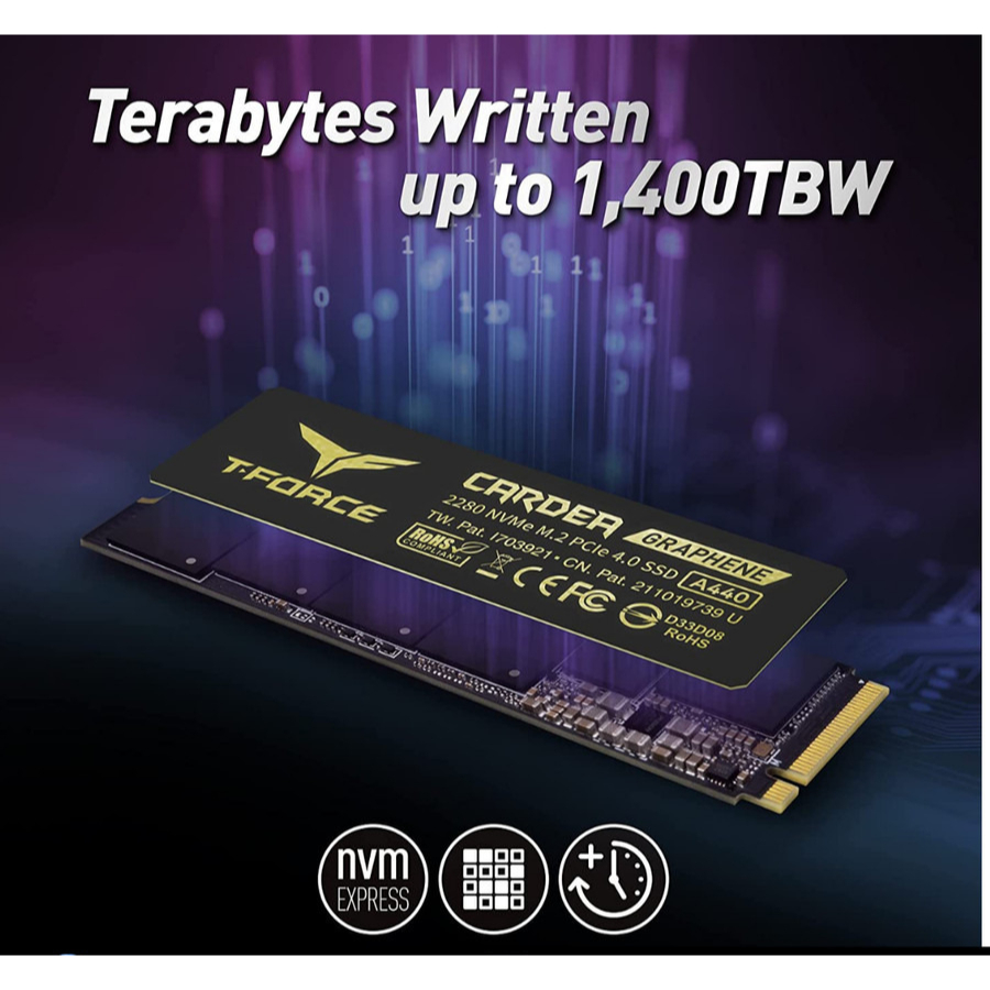 Team Group SSD M.2 NVME 1TB T-FORCE Cardea A440 Gen 4x4