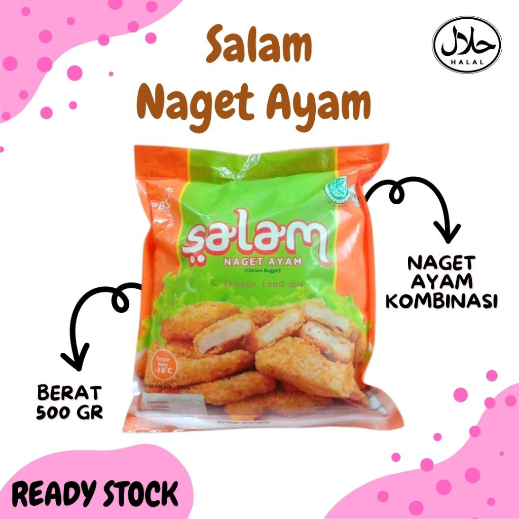 

Salam Naget Ayam Bentuk Stik / S / Hati 500gr Frozen Food Banjarmasin