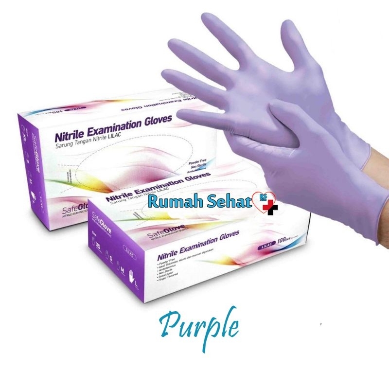Sarung Tangan Latex Nitrile Sarung Tangan Nitrile UNGU