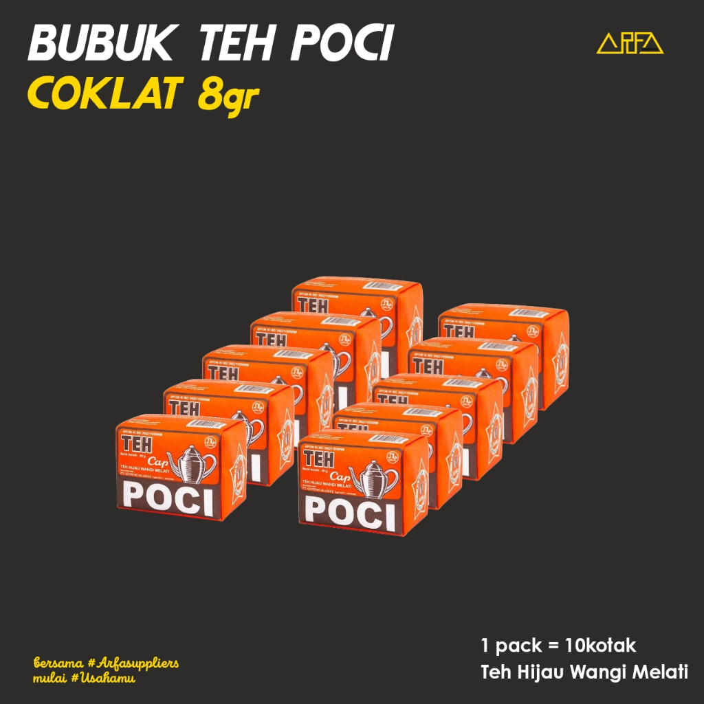 

Bubuk Teh Poci Coklat 8 Gr Isi 10 kotak