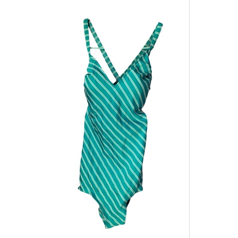 [preloved] Baju Renang Swimsuit Remaja Wanita Dewasa Garis Tosca