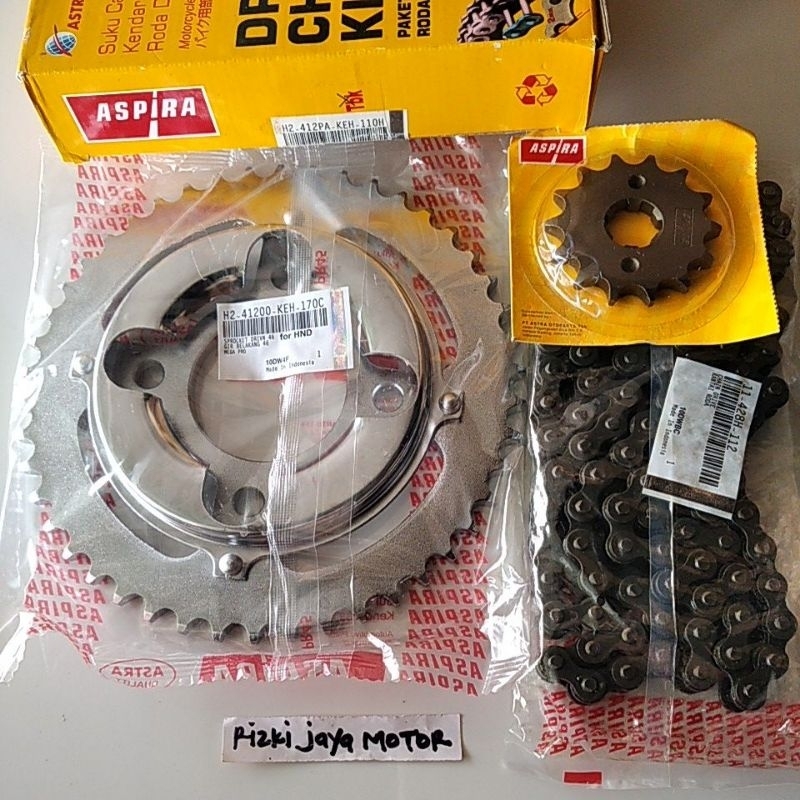 Gir set gear paket gl pro neotech megapro old primus H2-412PA-KEH-110H ori ASPIRA