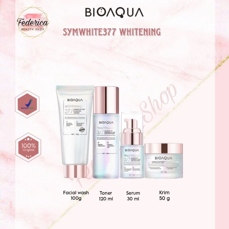 Bioaqua SymWhite 377 Whitening &amp; Dark Spot Corrector / Serum / Facial Wash / Toner