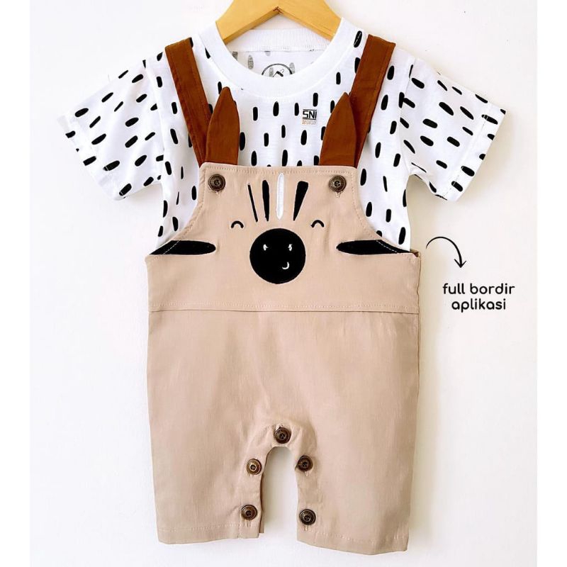 setelan overall baju kodok 0-18 bulan anak UNISEX SNI CHINOS BEAR dobby the dino OVERALL anak lucu unisex cewek cowok