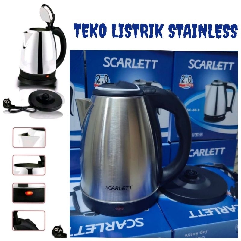 teko listrik stainless teko stainless steel teko listrik 2 liter