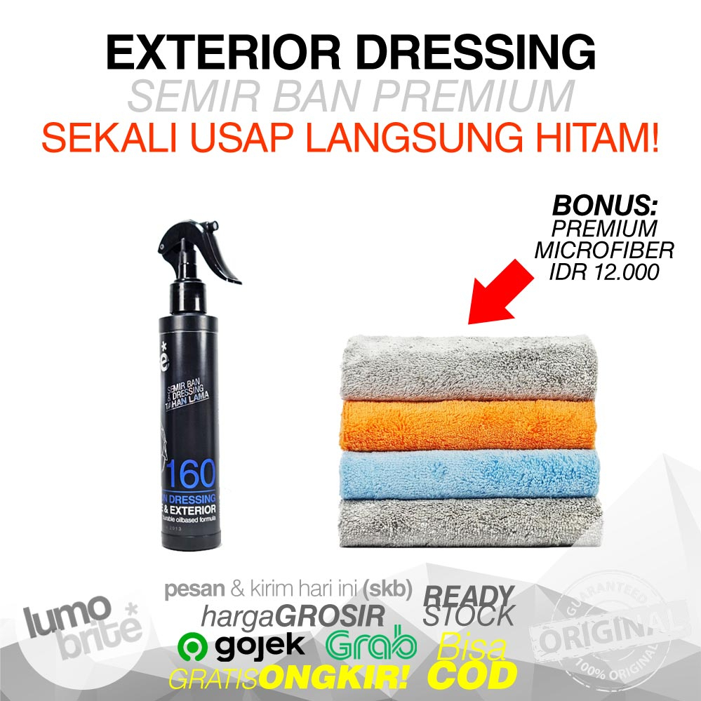 LUMOBRITE 160 ALL SEASON DRESSING Semir Ban Oilbased Trim Eksterior Interior MURAH