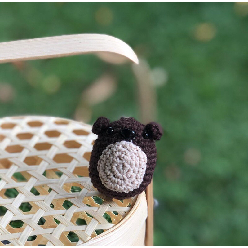 boneka amigurumi tikus gantungan kunci