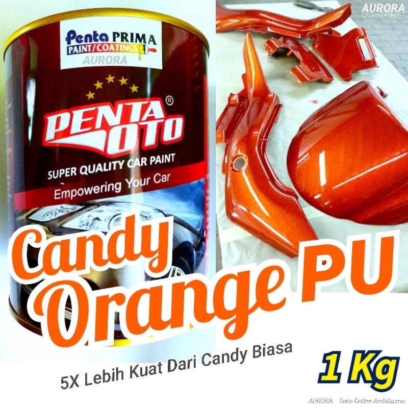 Cat Candytone Orange PU Penta Oto Candy Tone Oranye Oren