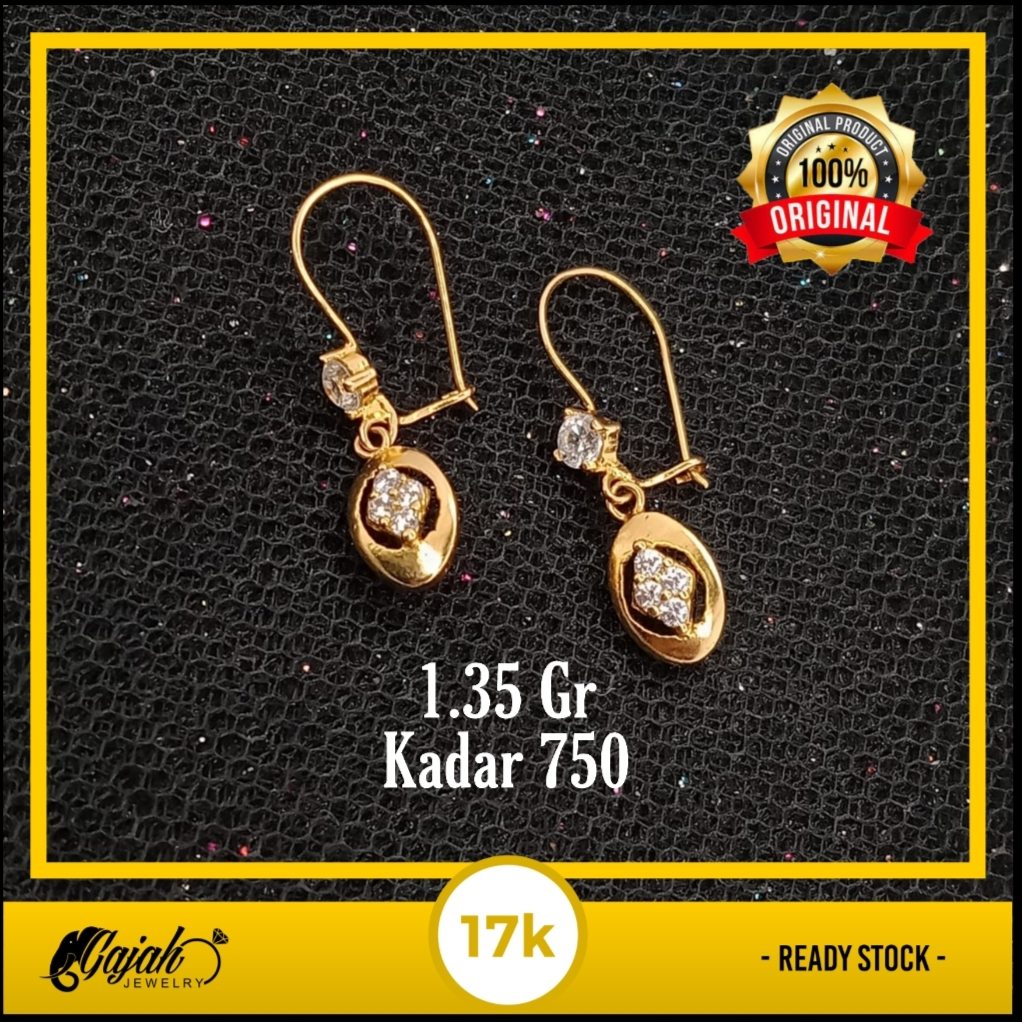 Anting Emas 17 K - 1.35 Gr Kadar 750 - 2194