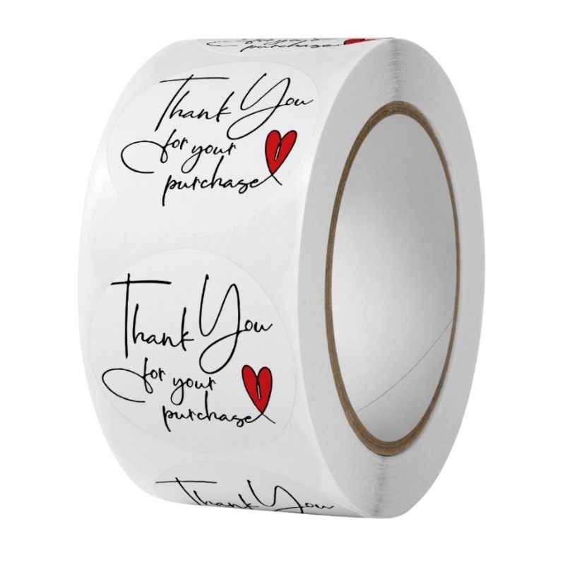 

sticker thank you bulat +-500 pcs diameter 2cm