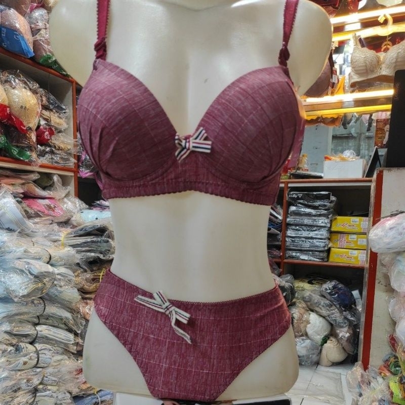 BH STELAN TERLARIS| BH DAN CD STELAN MOTIF KOTAK | STELAN BRA PLUS CD POLOS