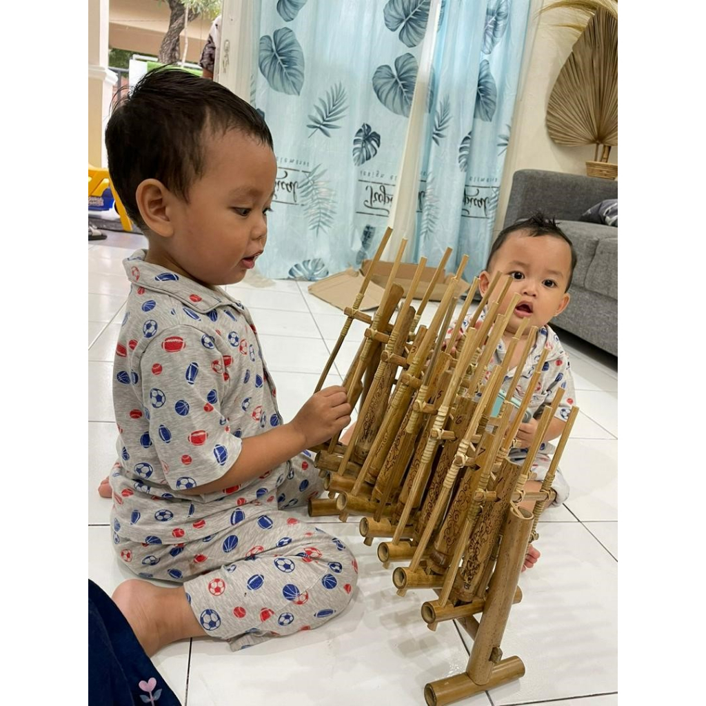 Angklung 1 set 8 nada Oktaf MINI UNTUK Anak TK atau SD