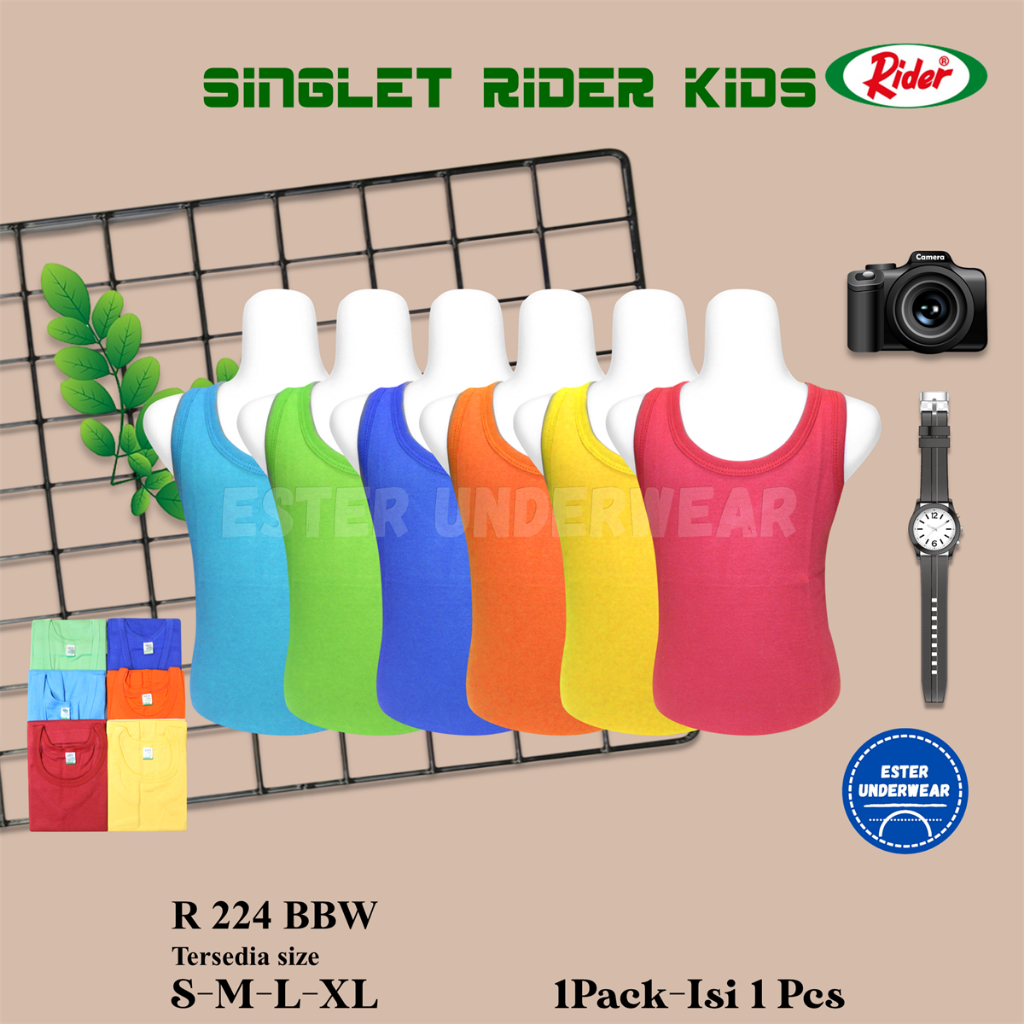 Kaos Singlet Anak RIDER 224BB WARNA KIDS ISI 1Pcs