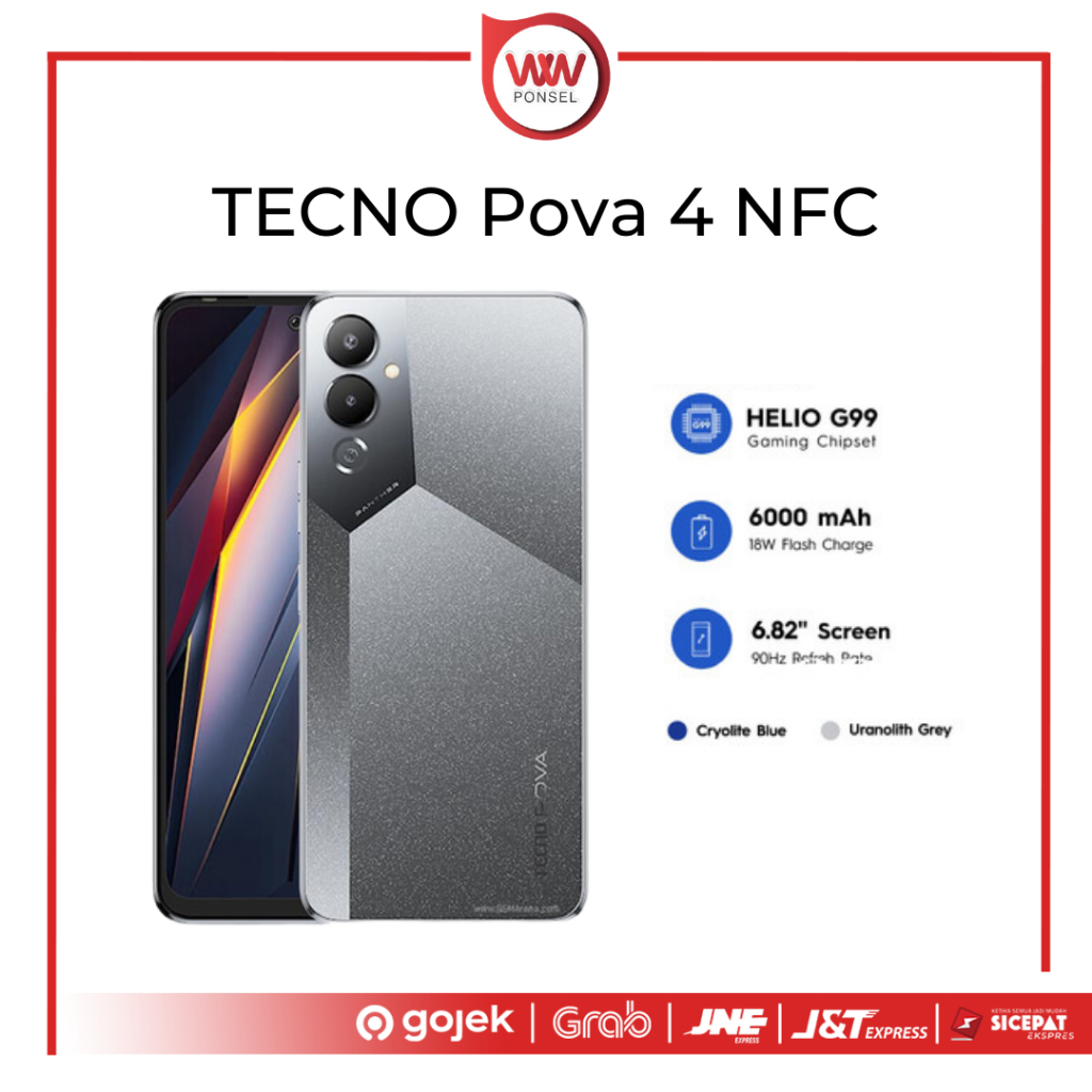 Hp Tecno Pova 4 NFC RAM 8GB Internal 128GB Garansi Resmi