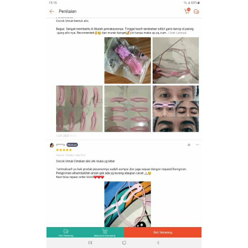 COD Cetakan Alis Eyebrow Isi 4 Model Eyebrow Ruler Card Set 4 Pcs Cetakan Alis Card Dengan Tali