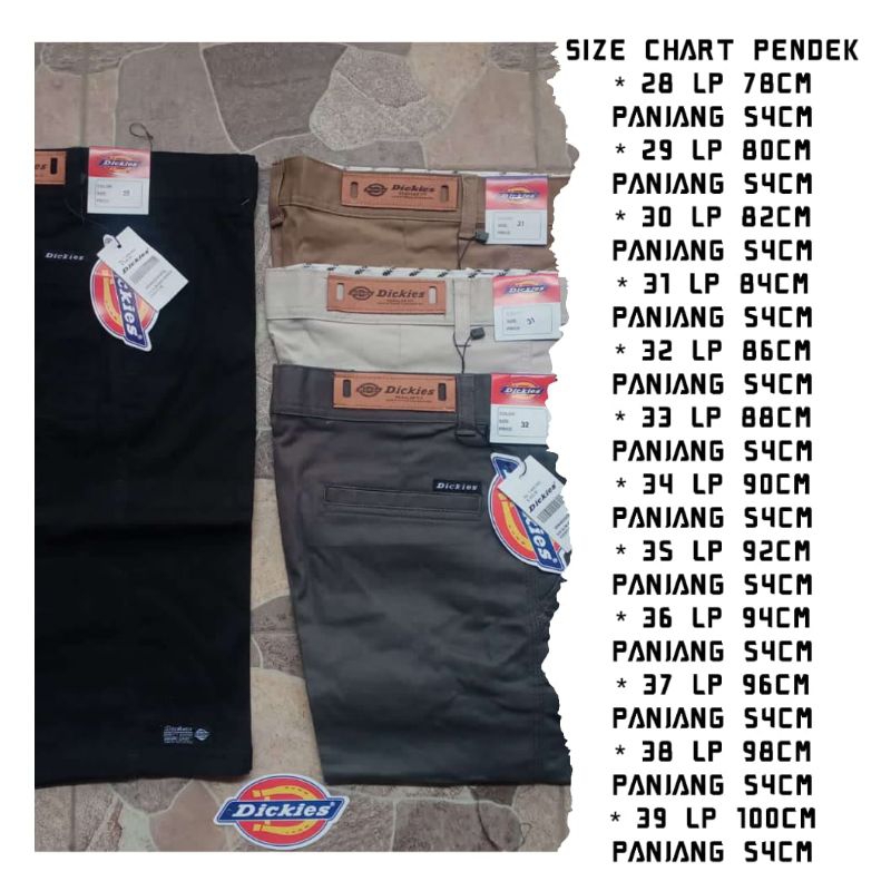 Celana Chino Pendek Pria Full Acc
