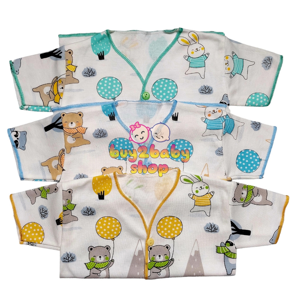 Piyama pendek bayi Animal Series Little Smart Airin Baby 0-3 Bulan 3 PCS